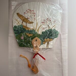 Handcrafted Fan with Wooden Handle